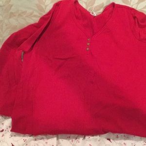 Pajamas, red top white with cardinals on bottoms